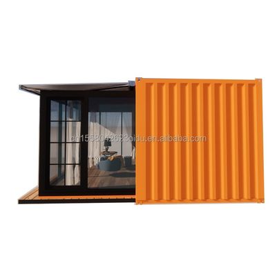 Pared 50/75/100mm Panel de sándwich de onda de lujo Modular portátil Casa de contenedores prefabricada con inodoro Diseño de hotel moderno