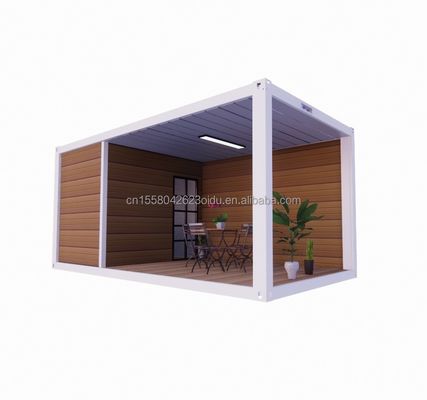 Cuadro de estructura de acero Soldado 20ft Flat Pack Container montado Casa móvil para hotel Casa de jardín sencilla y lujosa