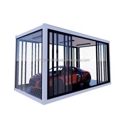 Casa prefabricada móvil de 20 pies con acero galvanizado de 180 gramos y ventanas de aleación de aluminio