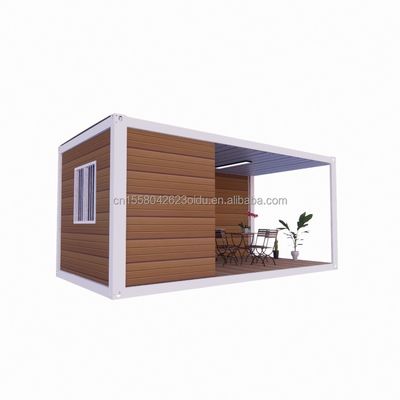 Cuadro de estructura de acero Soldado 20ft Flat Pack Container montado Casa móvil para hotel Casa de jardín sencilla y lujosa