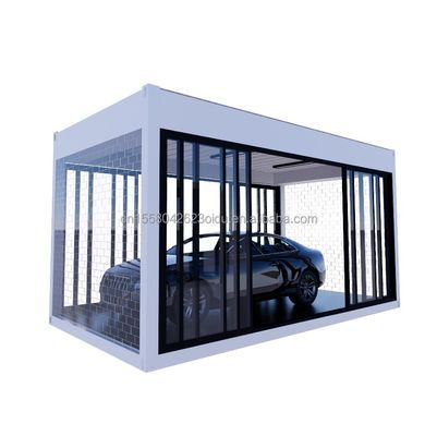 Casa prefabricada móvil de 20 pies con acero galvanizado de 180 gramos y ventanas de aleación de aluminio