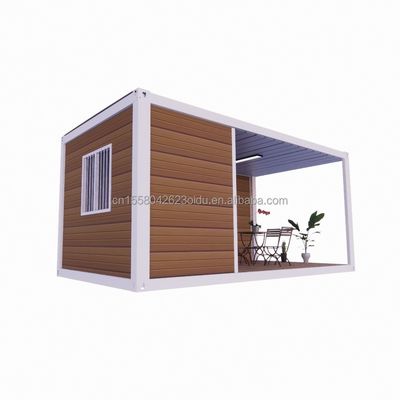 Cuadro de estructura de acero Soldado 20ft Flat Pack Container montado Casa móvil para hotel Casa de jardín sencilla y lujosa
