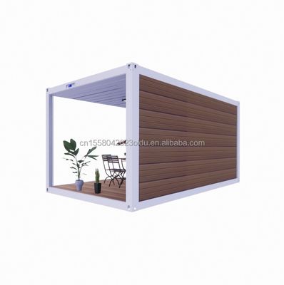 Cuadro de estructura de acero Soldado 20ft Flat Pack Container montado Casa móvil para hotel Casa de jardín sencilla y lujosa