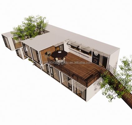 Contenedor Casa móvil Cafetería escolar Embalaje plano con color y diseño personalizados