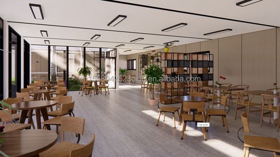 Contenedor Casa móvil Cafetería escolar Embalaje plano con color y diseño personalizados