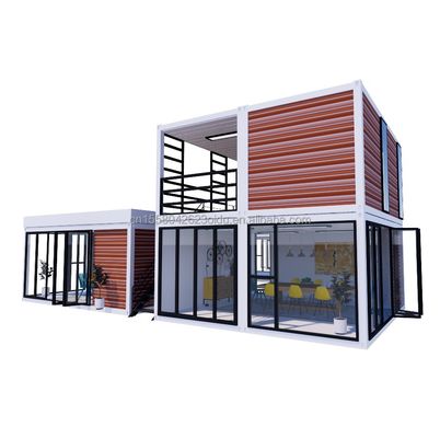 Quiosco portátil de 20 pies Modificado Prefab Modular Cafetería Contenedor de envío Bar Casa pequeña 3 dormitorios diseñados para el hotel