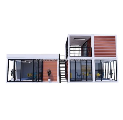 Quiosco portátil de 20 pies Modificado Prefab Modular Cafetería Contenedor de envío Bar Casa pequeña 3 dormitorios diseñados para el hotel