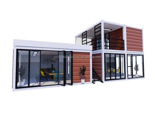 Quiosco portátil de 20 pies Modificado Prefab Modular Cafetería Contenedor de envío Bar Casa pequeña 3 dormitorios diseñados para el hotel