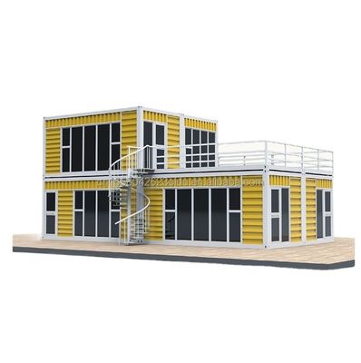 Quiosco portátil de 20 pies Modificado Prefab Modular Cafetería Contenedor de envío Bar Casa pequeña 3 dormitorios diseñados para el hotel