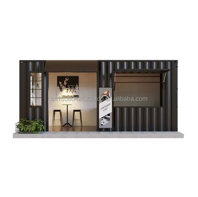 Contenedor de paneles de sándwich prefabricado Restaurante Casa modular de 20 pies 40 pies Casas para envío móvil personalizado Bar en cafeterías