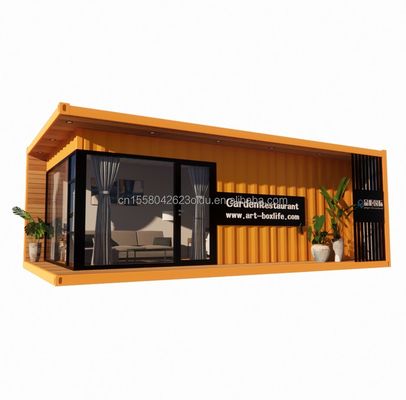 Diseño moderno Casa de contenedores de madera prefabricada Oficina expandible con marco de acero y acero galvanizado 180g