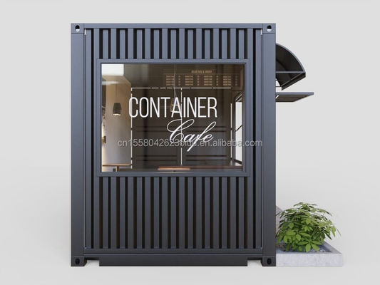 Contenedor de paneles de sándwich prefabricado Restaurante Casa modular de 20 pies 40 pies Casas para envío móvil personalizado Bar en cafeterías
