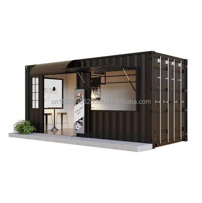 Contenedor de paneles de sándwich prefabricado Restaurante Casa modular de 20 pies 40 pies Casas para envío móvil personalizado Bar en cafeterías
