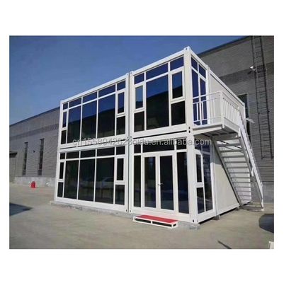 40 FT de diseño moderno Casas prefabricadas al aire libre Casa de contenedores plegable con panel de sándwich y ventanas de aleación de aluminio