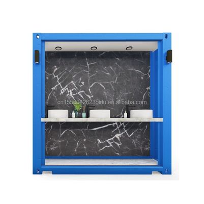 Contenedor de paquete plano de diseño moderno para el público en 20 pies de remolque móvil baño de acampada y más allá de su imaginación
