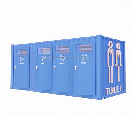 Contenedor de paquete plano de diseño moderno para el público en 20 pies de remolque móvil baño de acampada y más allá de su imaginación