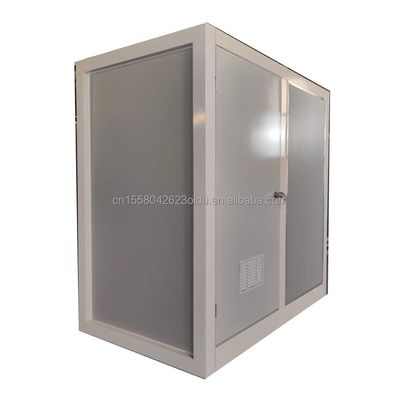 Diseño moderno Baños modulares prefabricados Contenedor portátil exterior de paquete plano hecho de acero y panel de sándwich para tienda 10FT