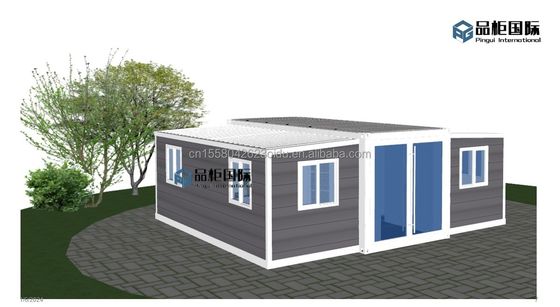 Edificios modulares de acero de 20 pies o 40 pies Casas prefabricadas modernas con material exterior y paneles de sándwich