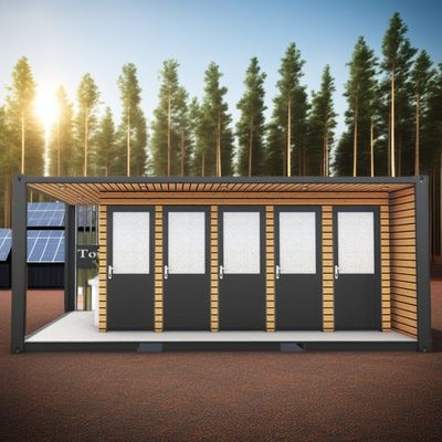 Acero galvanizado doblado 180g Profabricado Moderno de exterior de acero y panel de sándwich Contenedor de envío modificado Contenedor de inodoro