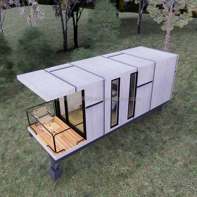 Edificios modulares de acero de 20 pies o 40 pies Casas prefabricadas modernas con material exterior y paneles de sándwich