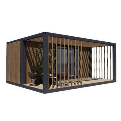 Casa de madera prefabricada de lujo de 20 pies con cocina baño y barbacoa al aire libre