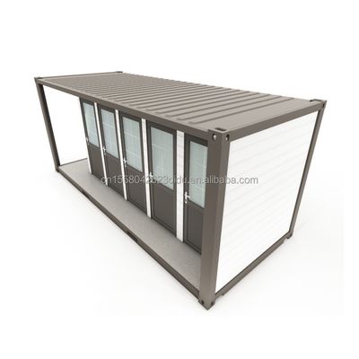 Baño exterior Contenedor de envío modificado estilo 20ft o 40ft Hecho de acero y panel de sándwich con ventanas de aleación de aluminio