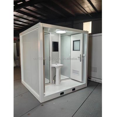 Contenedor de paquete plano para inodoros al aire libre portátiles Modificado Contenedor de envío de acero y panel de sándwich