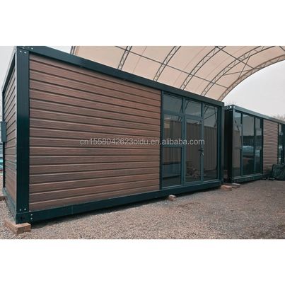 Casa de contenedores prefabricada portátil con dormitorios para exteriores hecha de panel sándwich