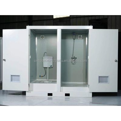 Contenedor de paquete plano para inodoros al aire libre portátiles Modificado Contenedor de envío de acero y panel de sándwich