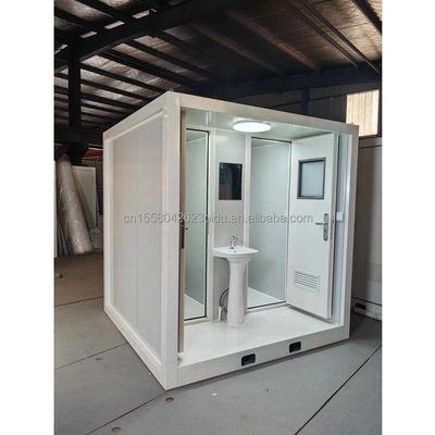 Contenedor de paquete plano para inodoros al aire libre portátiles Modificado Contenedor de envío de acero y panel de sándwich