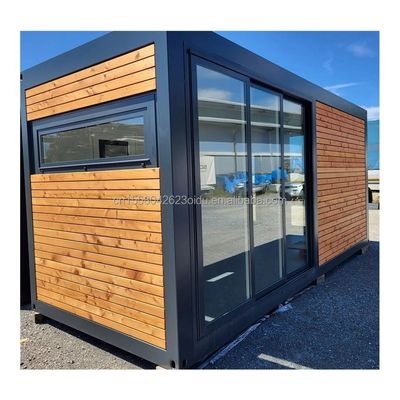 Casa de contenedores prefabricada portátil con dormitorios para exteriores hecha de panel sándwich