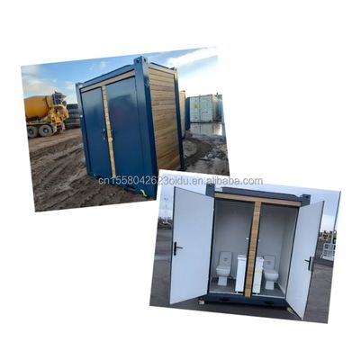 Contenedor de paquete plano para inodoros al aire libre portátiles Modificado Contenedor de envío de acero y panel de sándwich