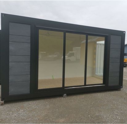 Ventanas de aleación de aluminio usadas en 20 pies Casa de madera prefabricada de lujo con cocina y baño