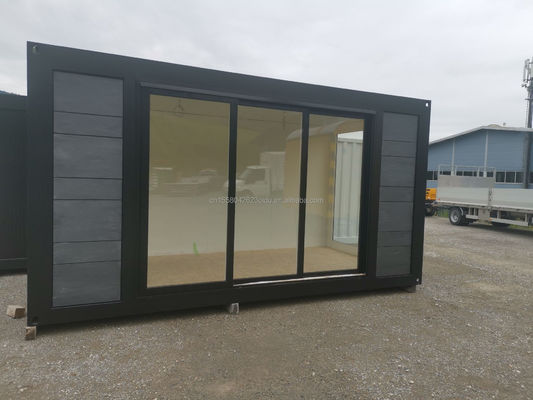 Ventanas de aleación de aluminio usadas en 20 pies Casa de madera prefabricada de lujo con cocina y baño