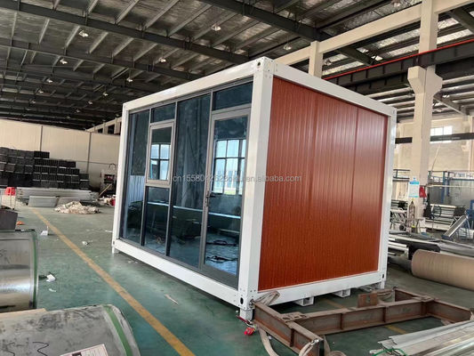 Color personalizado 20 pies Prefabricado Paquete plano Contenedor a granel Casa de marco para trabajadores migrantes en el sitio de construcción