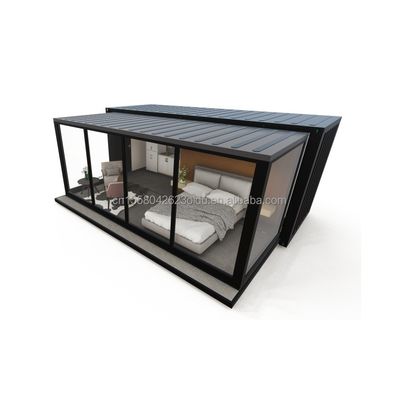 Casa de contenedores portátil de 20 pies para parejas o hoteles y ventanas de aleación de aluminio