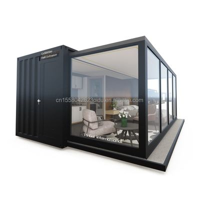 Casa de contenedores portátil de 20 pies para parejas o hoteles y ventanas de aleación de aluminio