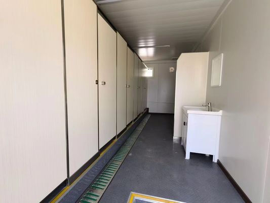 Toilet para tienda o villa de aleación de aluminio Ventanas y diseño moderno de mediados de siglo