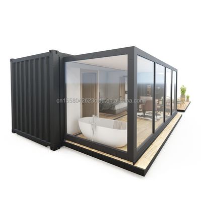 Diseño moderno personalizado Estándar de la UE Casa de contenedores prefabricada de acero plegable Contenedor de 2 dormitorios Casas Hoteles Baños