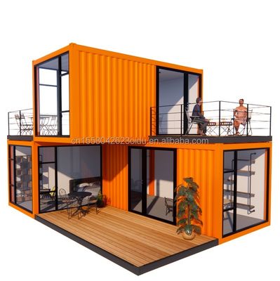 Ventanas de aleación de aluminio personalizadas 3 módulos contenedor de vida modular paquete plano prefabricado oficina o casa de jardín hecha de acero