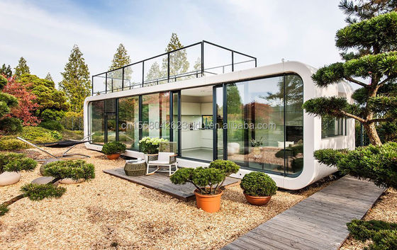 Casa prefabricada moderna de 20 pies y 40 pies al aire libre Mini Pod Casa de café móvil de trabajo Apple Cabin-Popular Cabina prefabricada apartamento apartamento