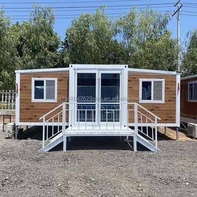 Casas de madera en color personalizado EU Prefabricado 20 pies Casa de expansión de tres dormitorios