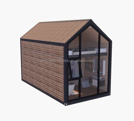 Casa móvil de madera desmontable con 50/75/100 mm de paredes de paneles de sándwich de onda y dormitorio de loft de diseño moderno incluido