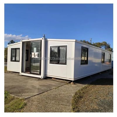 Casas de madera en color personalizado EU Prefabricado 20 pies Casa de expansión de tres dormitorios