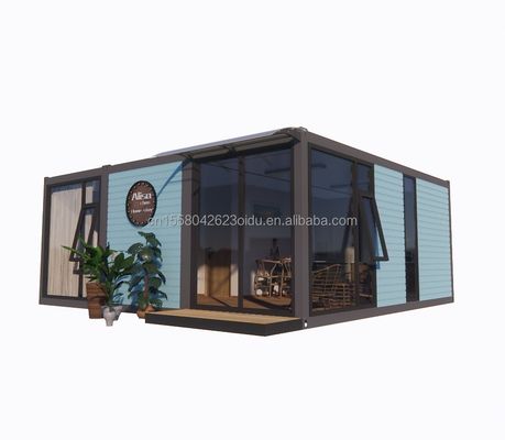 Acero galvanizado doblado 180g 20ft 40ft desmontable Prefabricado Contenedor de paquete plano Casa con 2 dormitorios para hotel