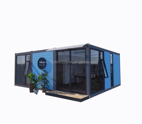 Acero galvanizado doblado 180g 20ft 40ft desmontable Prefabricado Contenedor de paquete plano Casa con 2 dormitorios para hotel