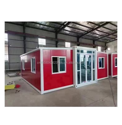 Casa de contenedores prefabricada de diseño moderno de 40 pies plegable expandible con buenos precios y ventanas de aleación de aluminio