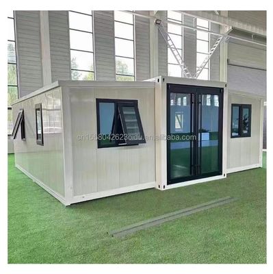 Casa de contenedores prefabricada de diseño moderno de 40 pies plegable expandible con buenos precios y ventanas de aleación de aluminio