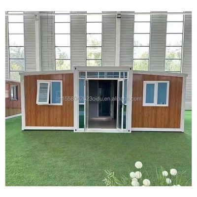 Casa de contenedores prefabricada de diseño moderno de 40 pies plegable expandible con buenos precios y ventanas de aleación de aluminio