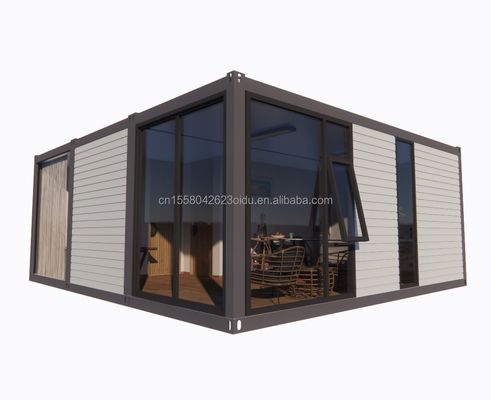 Acero galvanizado doblado 180g 20ft 40ft desmontable Prefabricado Contenedor de paquete plano Casa con 2 dormitorios para hotel